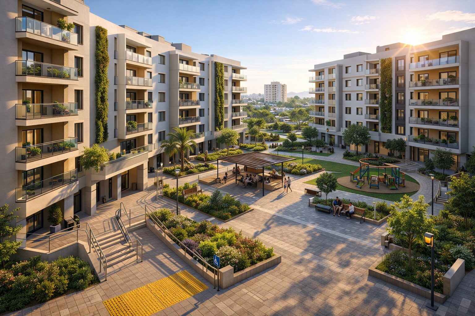 Nuevas promociones de vivienda protegida en alquiler en Málaga, sector Universidad, con accesos adaptados y zonas comunes