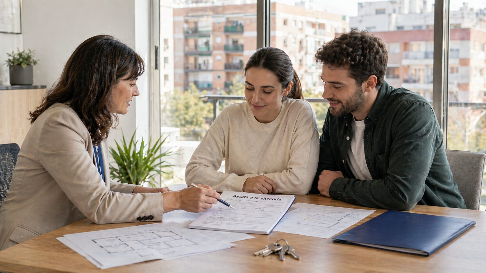 Jóvenes accediendo a la vivienda gracias a las ayudas estatales. 