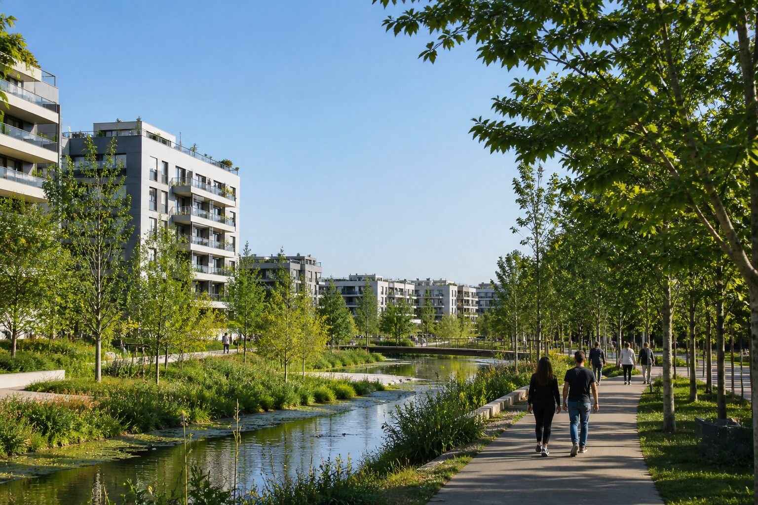 Proyecto de vivienda en Villanueva del Pítamo, Sevilla, con edificios residenciales, zonas verdes y enfoque social.