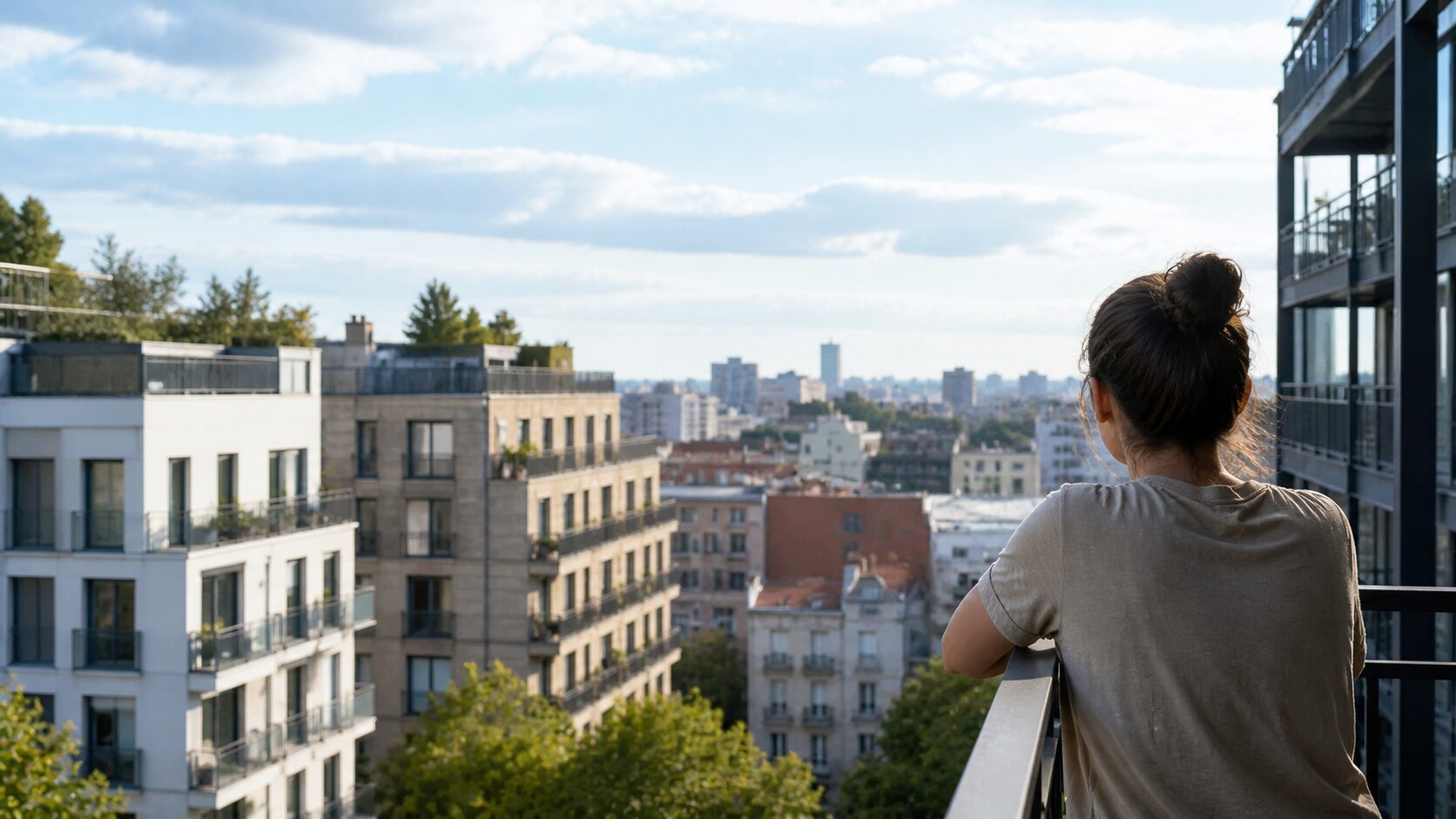 Crisis de vivienda en Europa con edificios urbanos, jóvenes y enfoque social de la Unión Europea