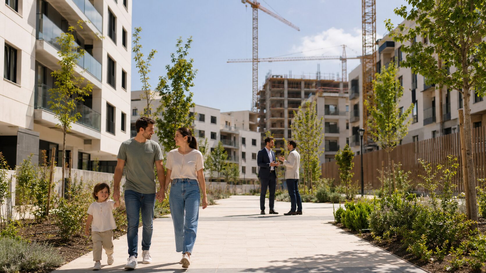 Edificios de vivienda asequible gracias a la inversión social y fondos europeos.